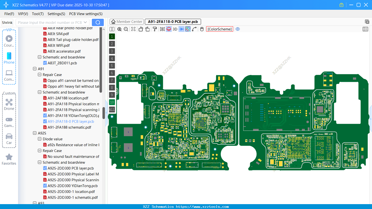 OPPO A91-2FA118-0 PCB Layer